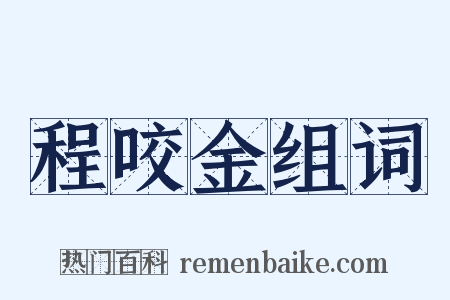 程咬金组词是什么意思的图片